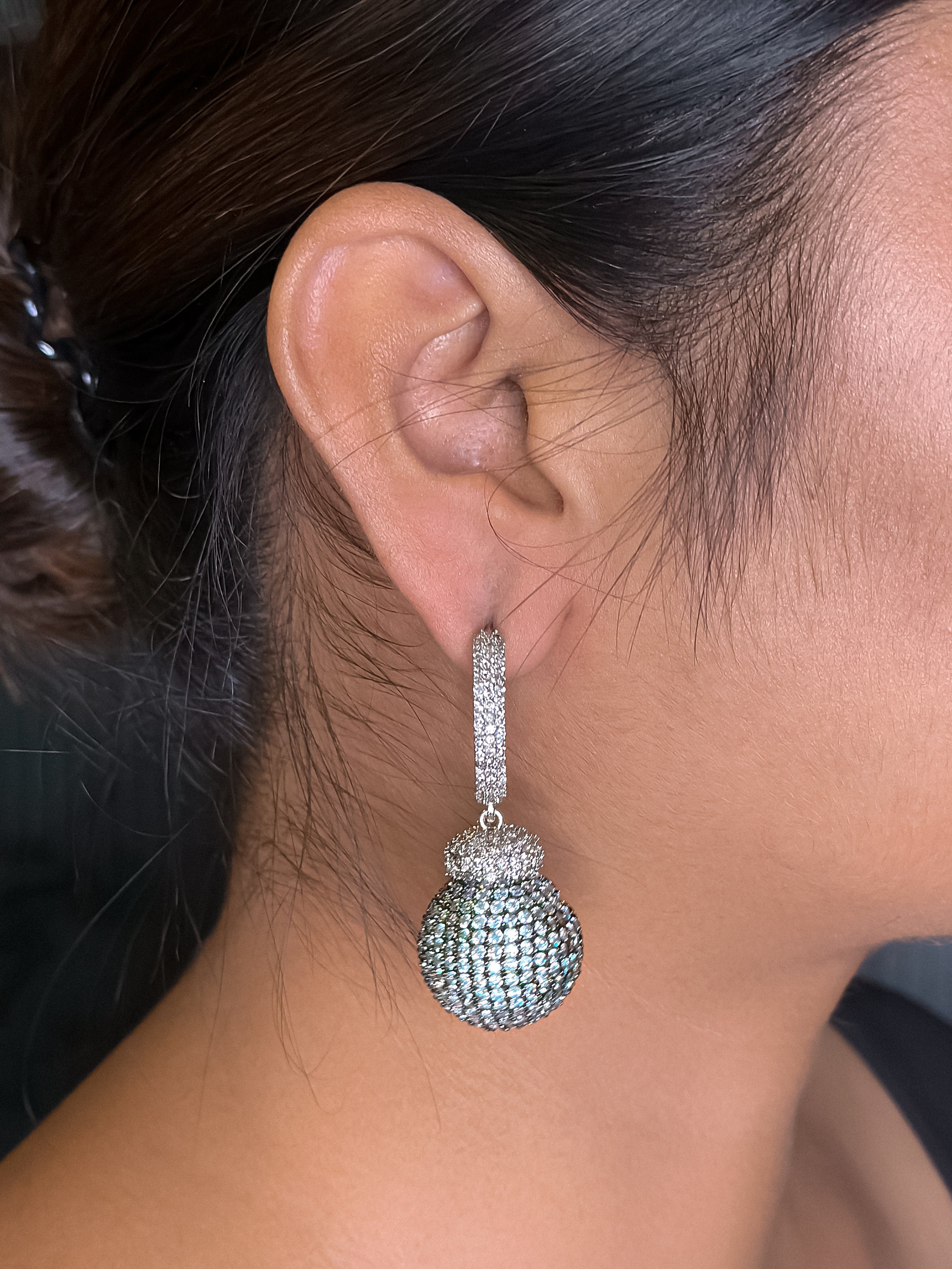 Minimalist Black hanging Earrings for Women