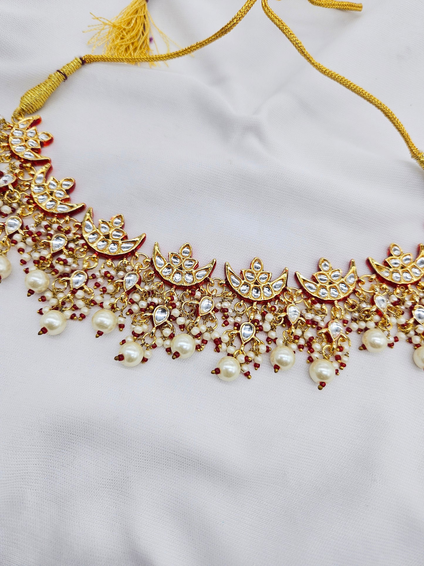 Indriya demifine RedKundan red Set