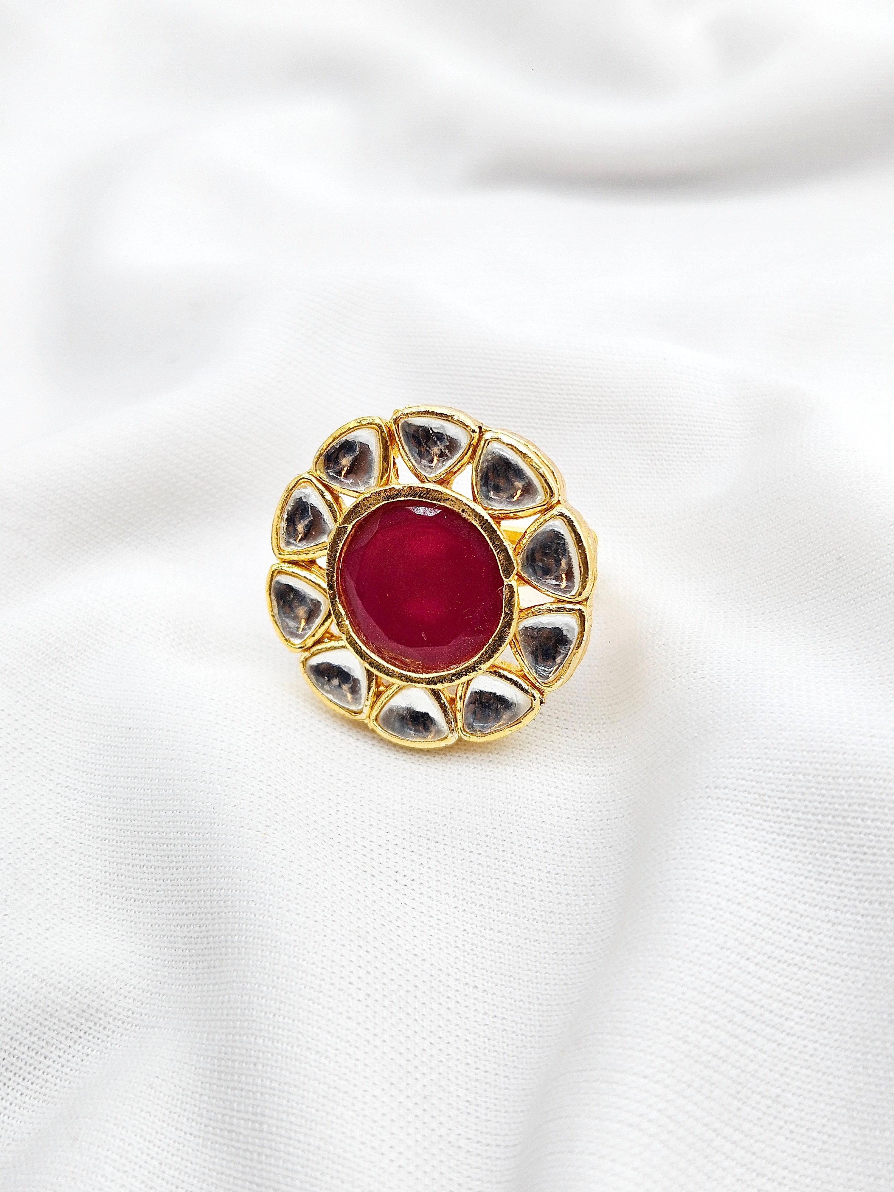 Lalithaa demifine bridal Kundan Ring