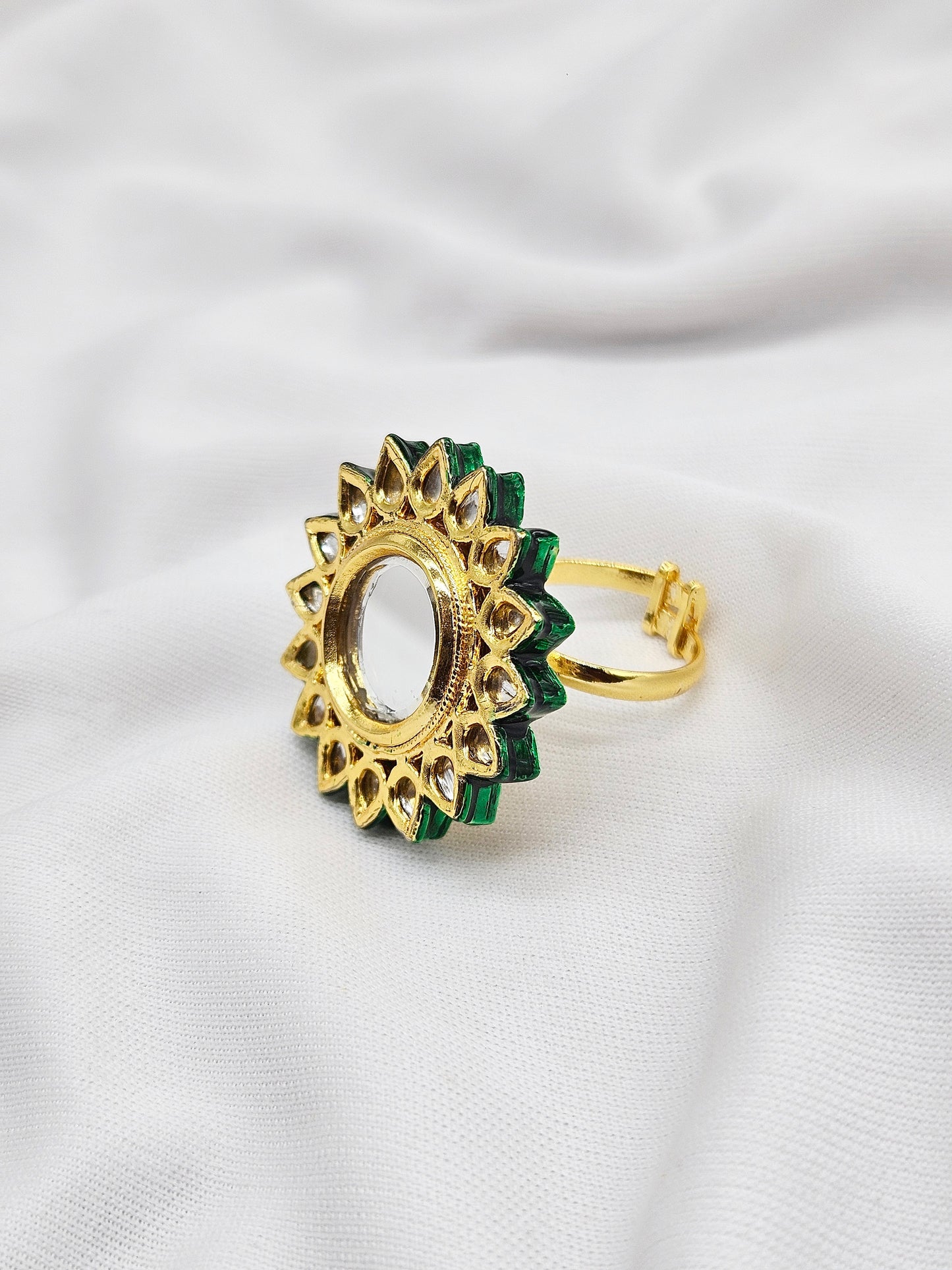 Lalithaa demifine bridal Kundan Ring 004