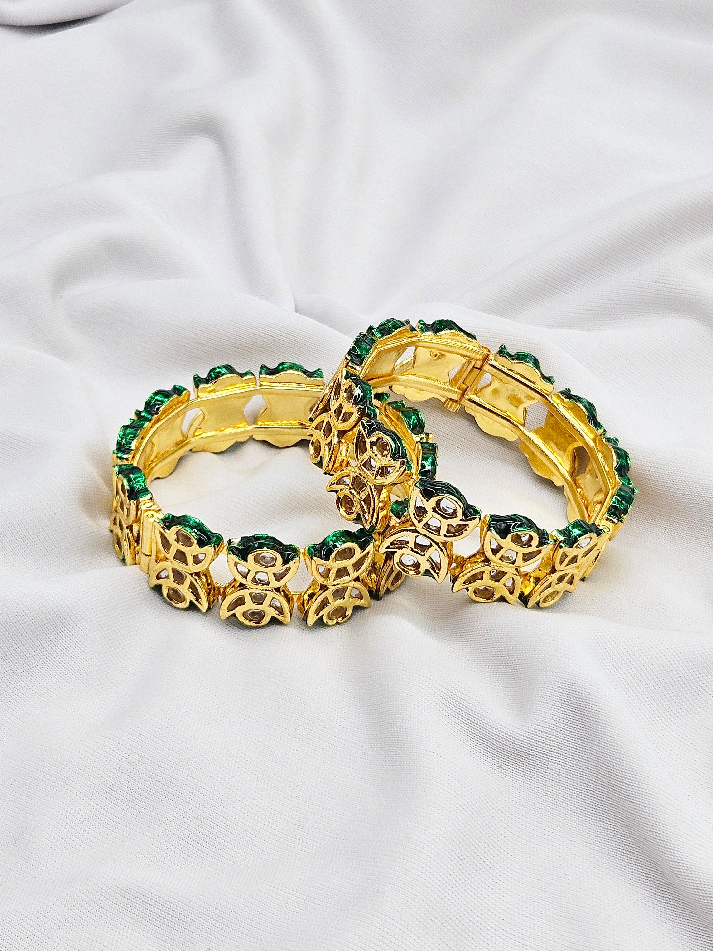 Indrani Demifine Kundan Openable Bangle