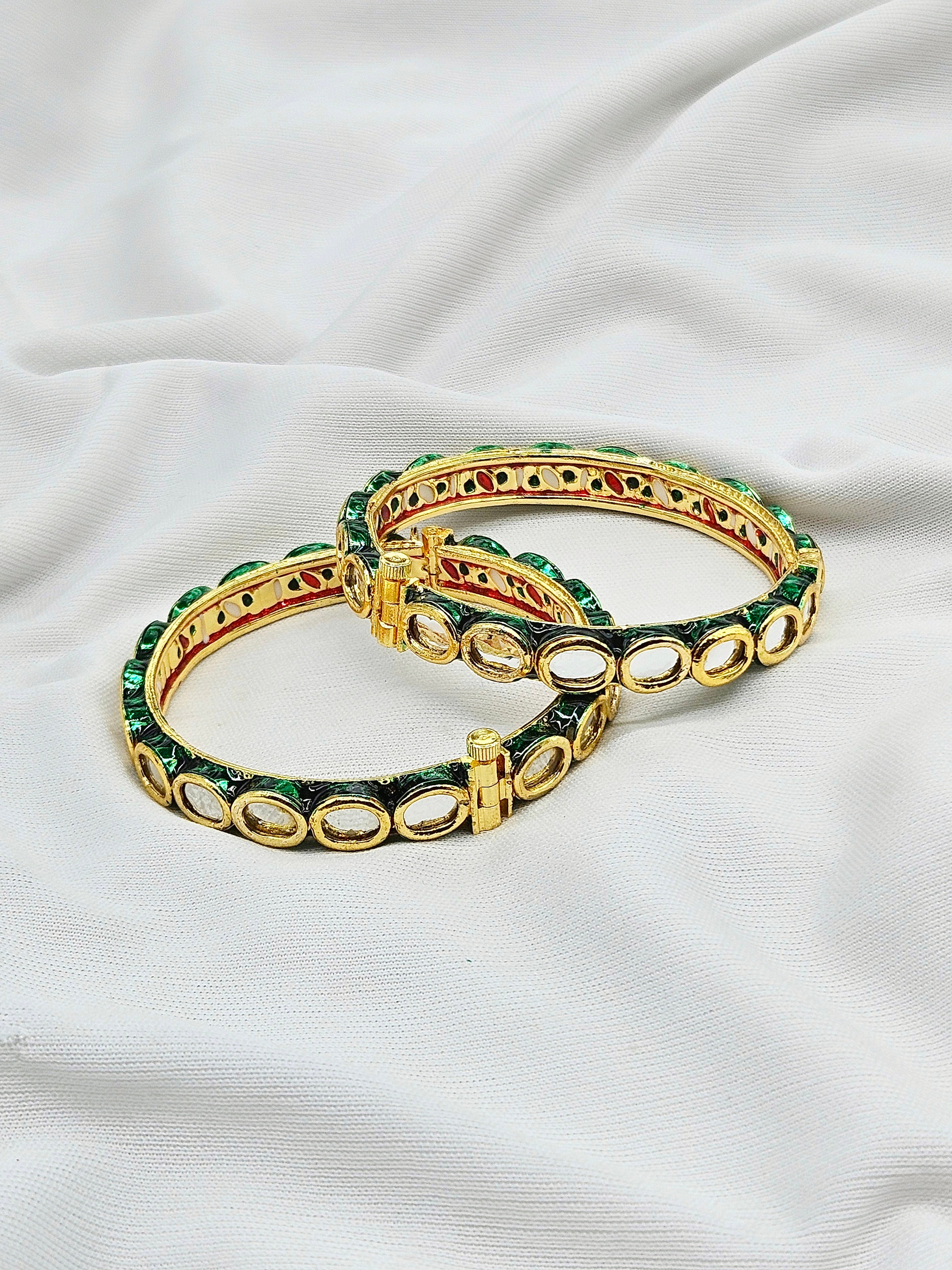 Torres Demifine Kundan Openable Bangles