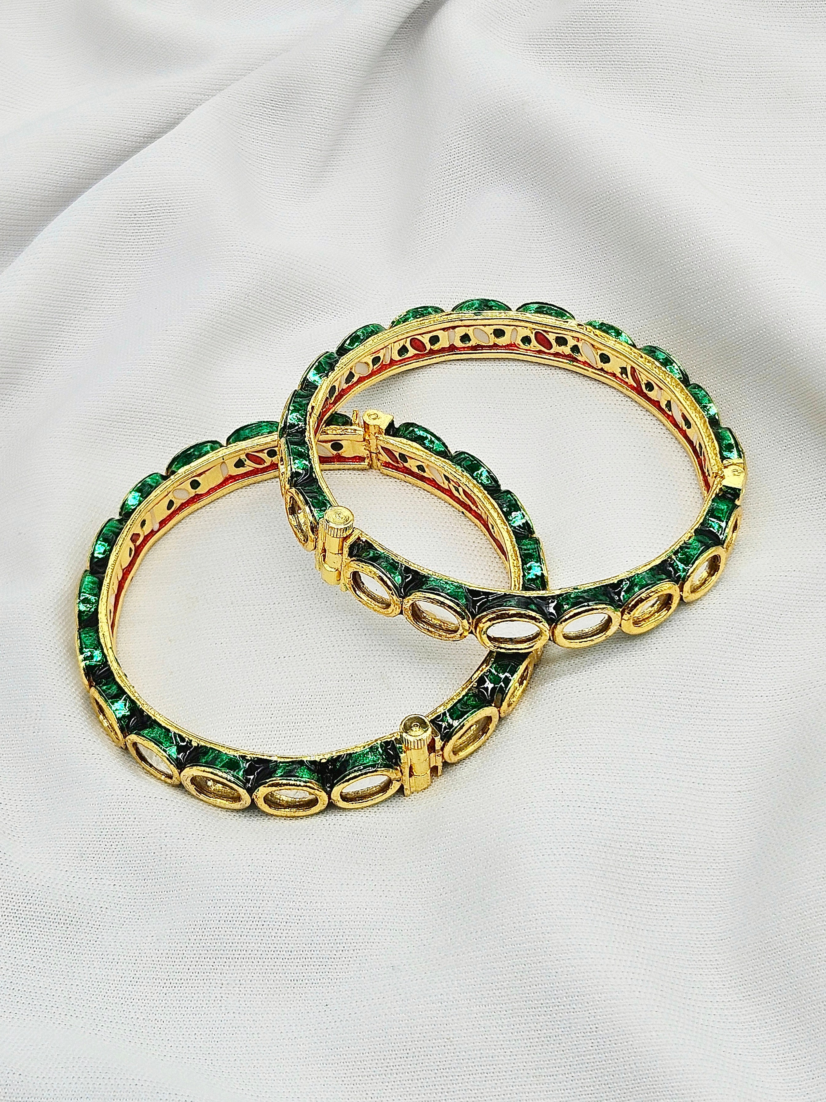 Torres Demifine Kundan Openable Bangles
