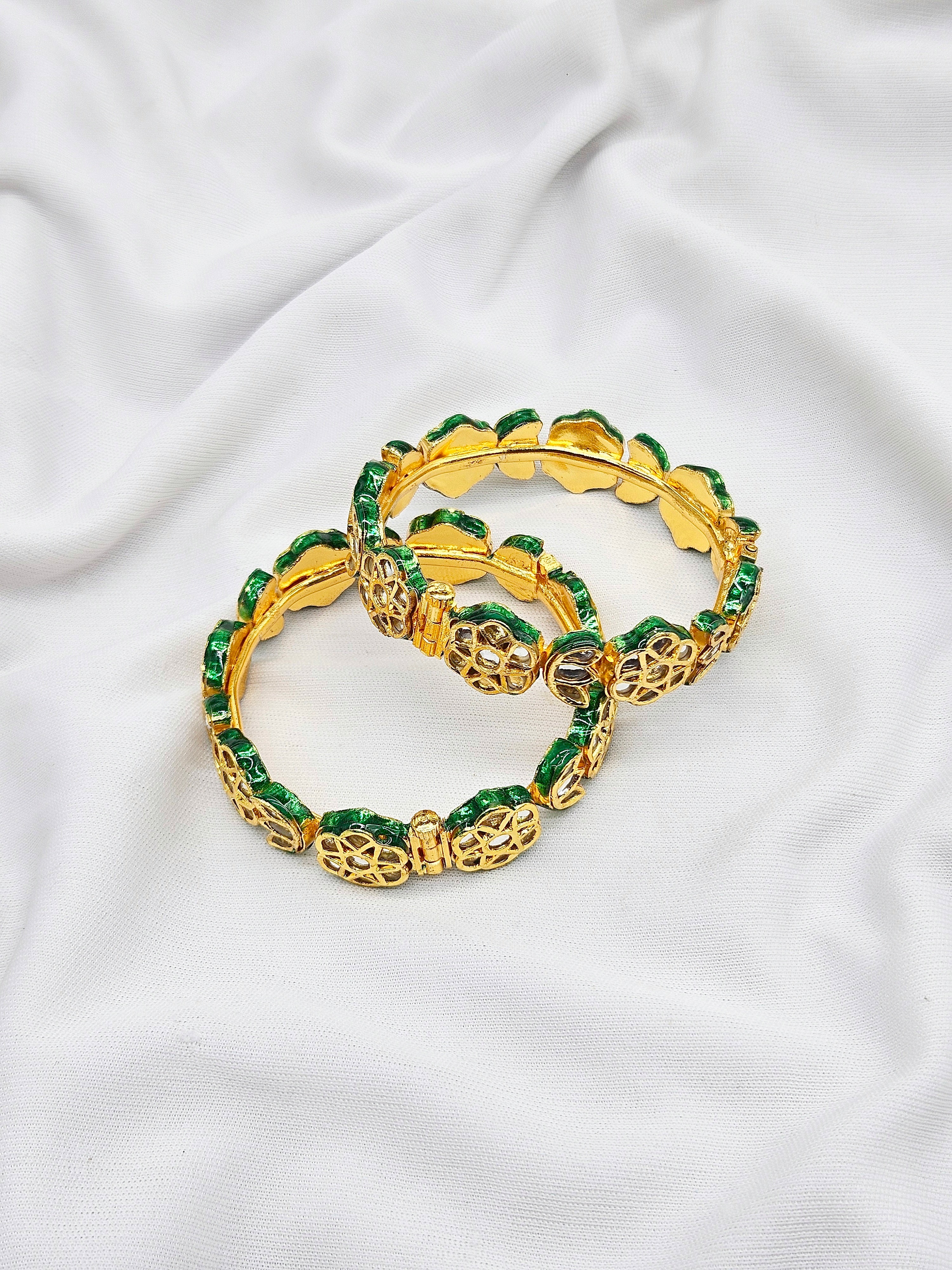 Indrani Demifine Kundan Openable Bangle