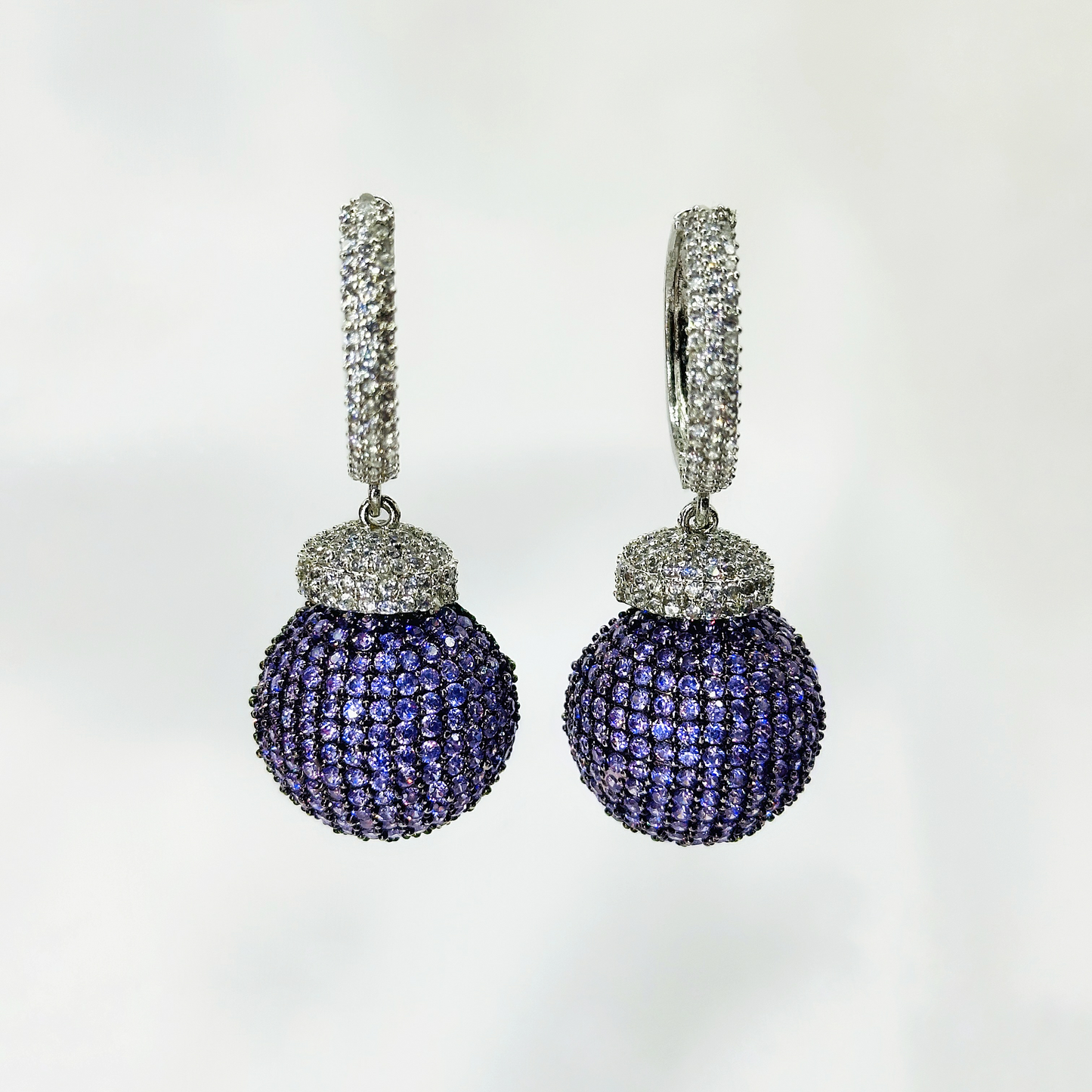 Minimalist purple hanging Earrings for Women
