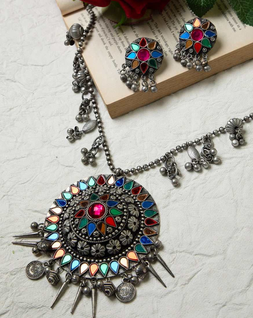 GAMINI OXIDISED NECKLACE SET