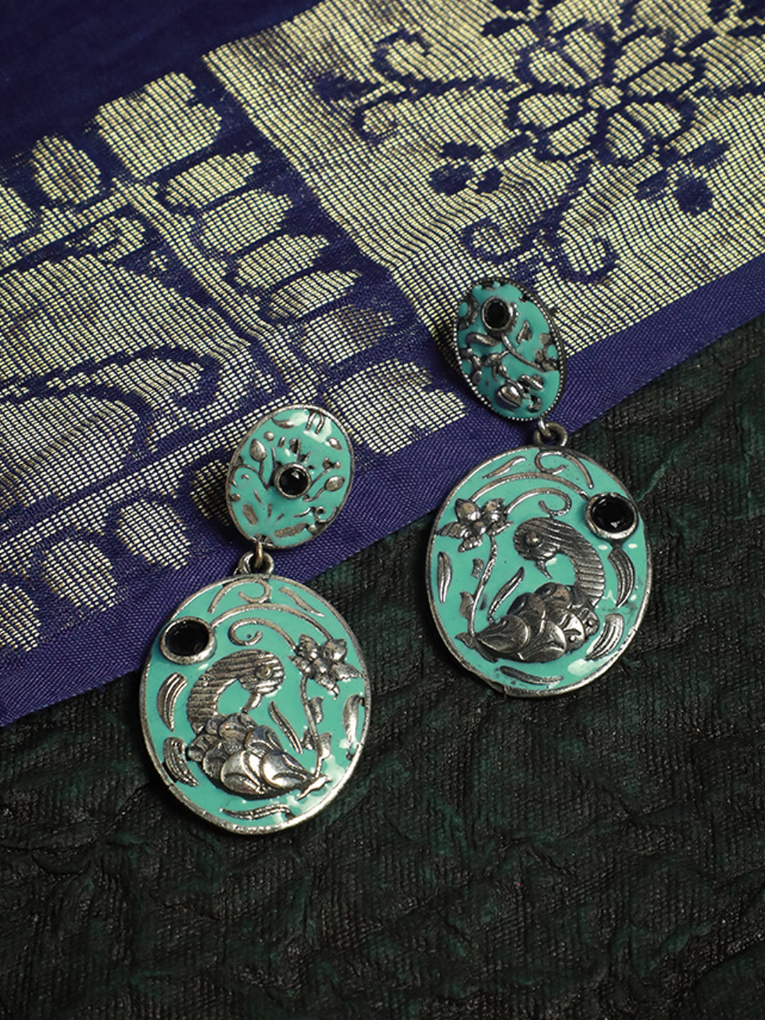 ARYAHI MEENA OXIDISED EARRINGS