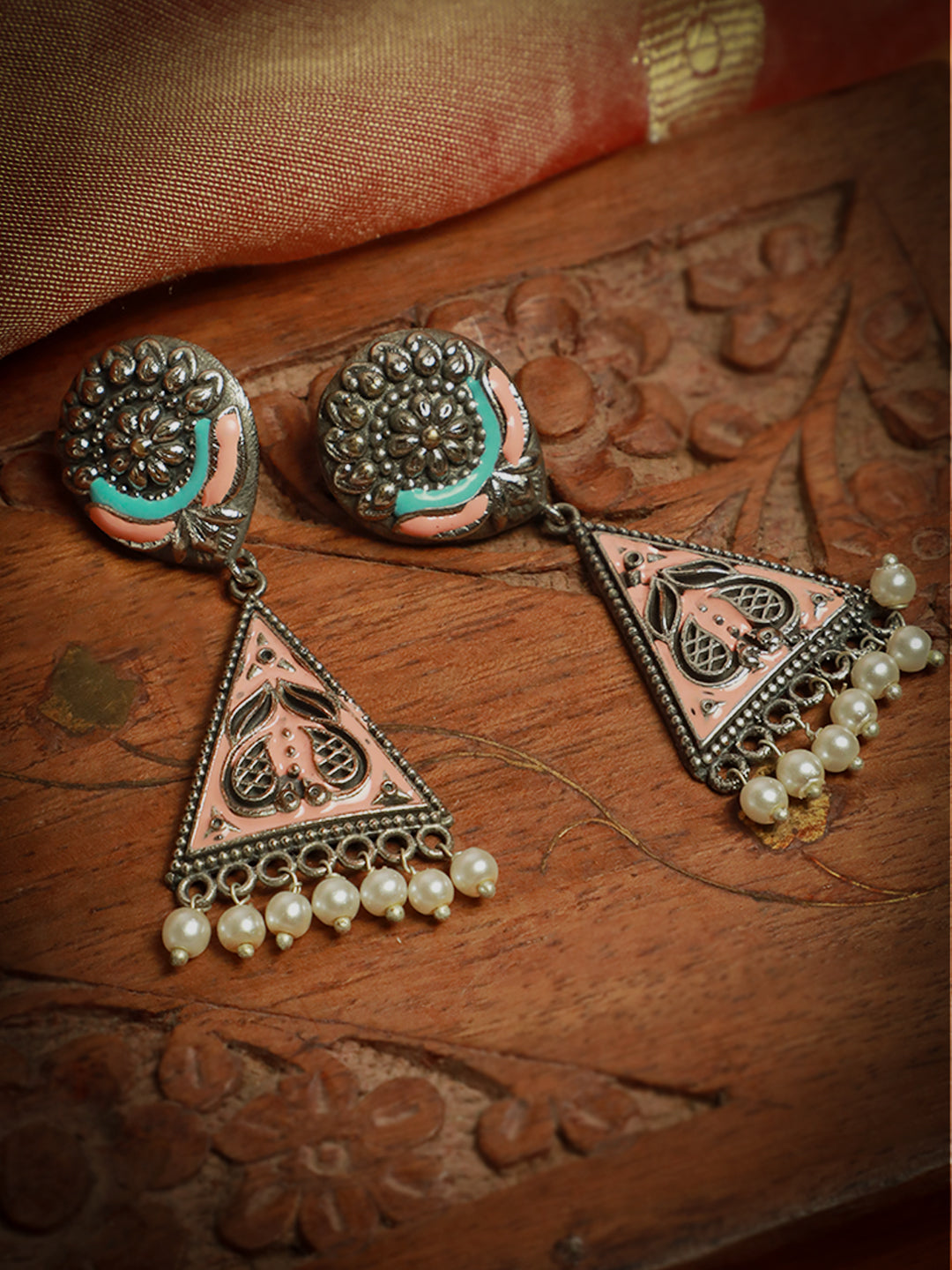 ATIFA MEENA OXIDISED EARRINGS