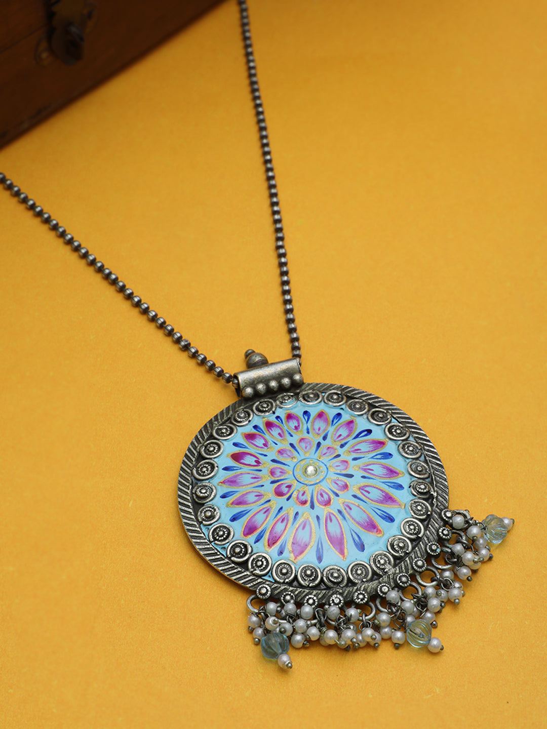 AVASA MEENA OXIDISED PENDANT