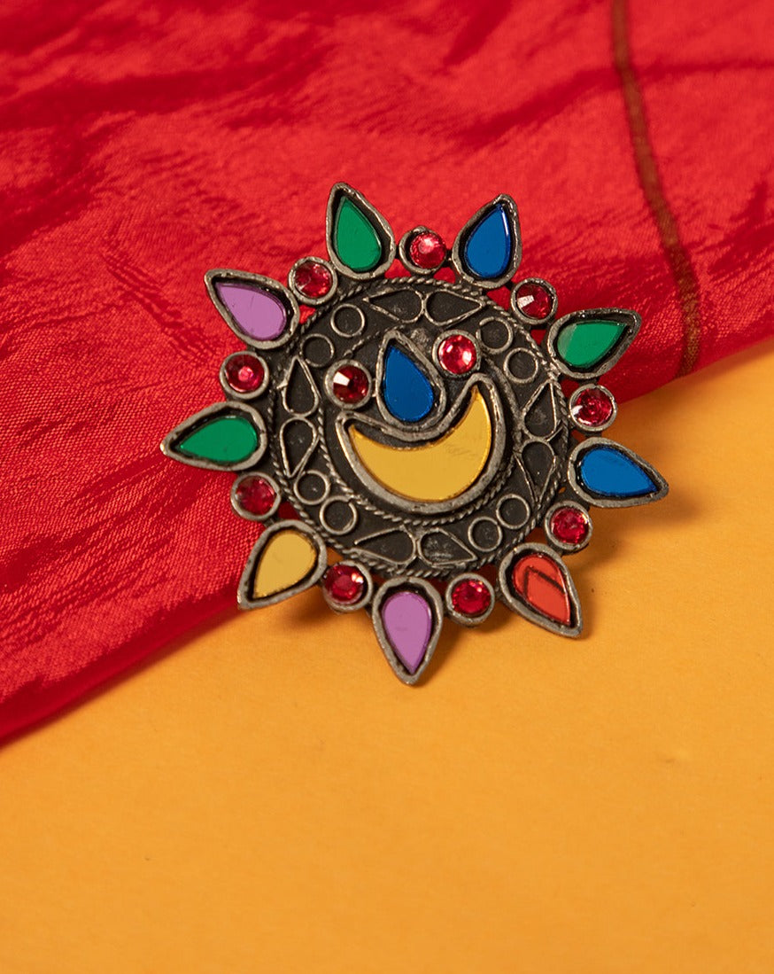 GUNJITA OXIDISED RING