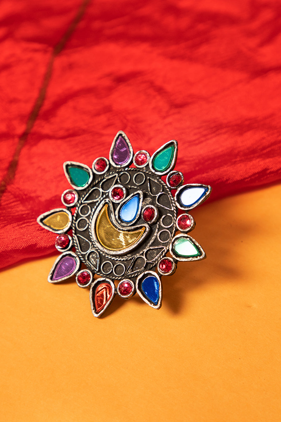 GUNJITA OXIDISED RING