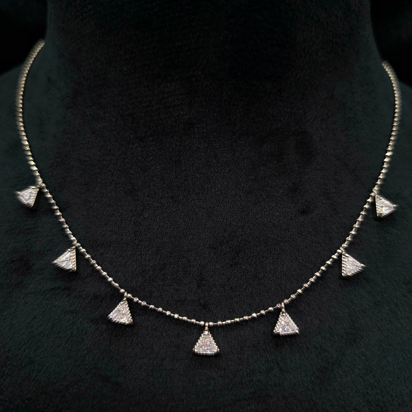 Triangle Shape Filled Western Pendant Set