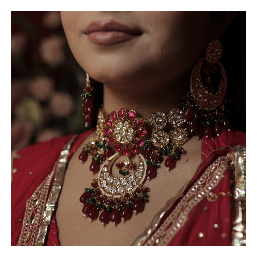 RUBY POLKI BRIDAL SET