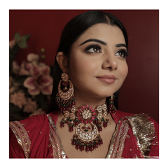 RUBY POLKI BRIDAL SET