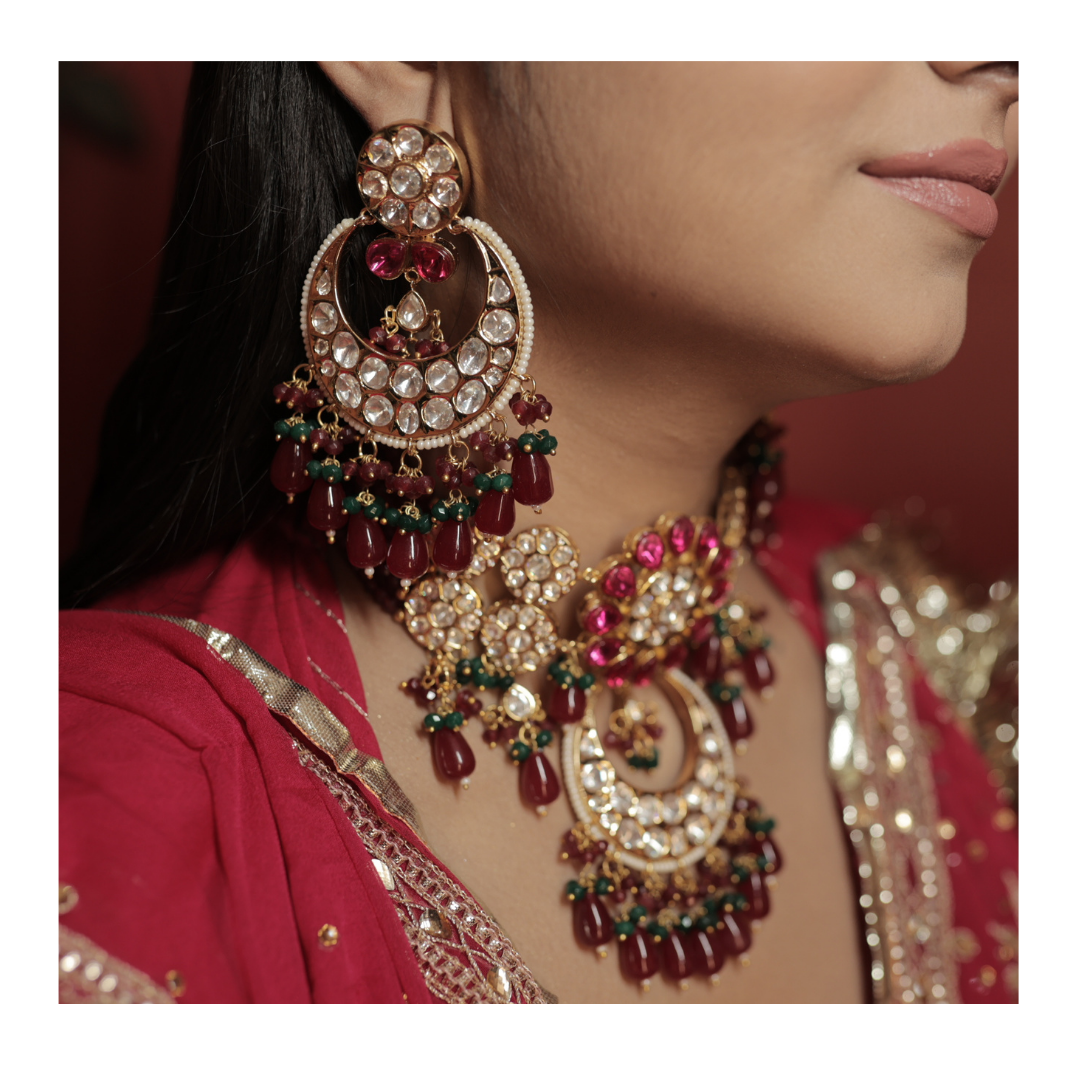 RUBY POLKI BRIDAL SET