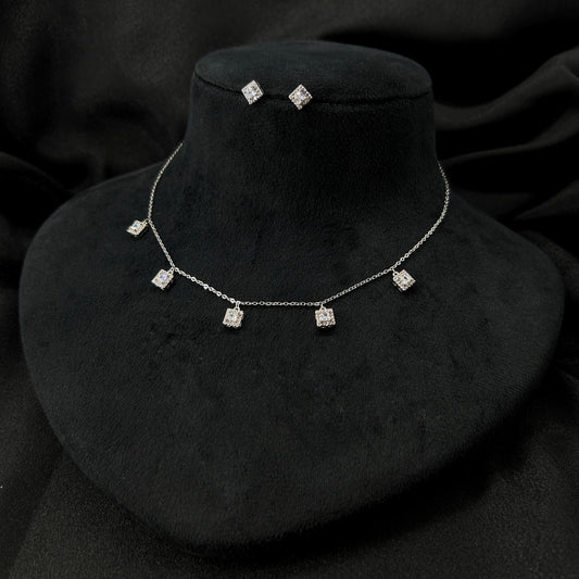 Square shape with chain Western Pendant Set