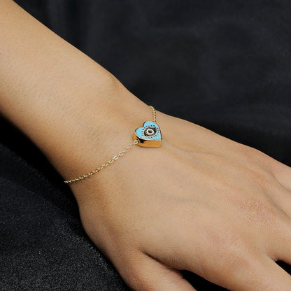 heart Evil Eye Bracelets: Protective Western Amulets