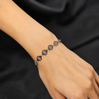 Circular Stamped  Bracelet: Unique Fashion