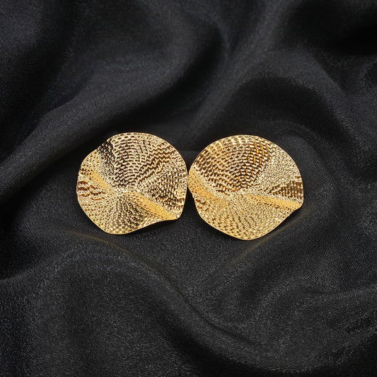 gold plated chunky earring /antique earring