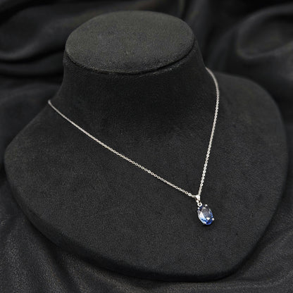 blue charm sterling chain Western Pendant Set