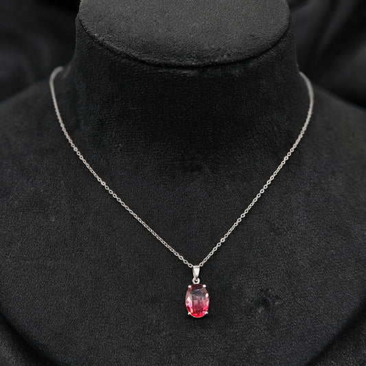 pink spinel women stunning Western Pendant Set