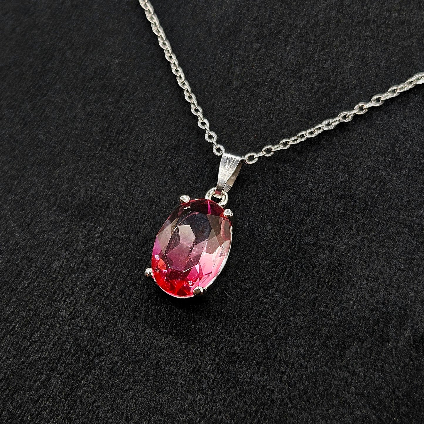 pink spinel women stunning Western Pendant Set