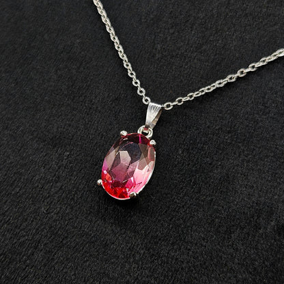 pink spinel women stunning Western Pendant Set