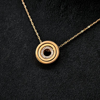 buy double ring rose gold Western Pendant Set