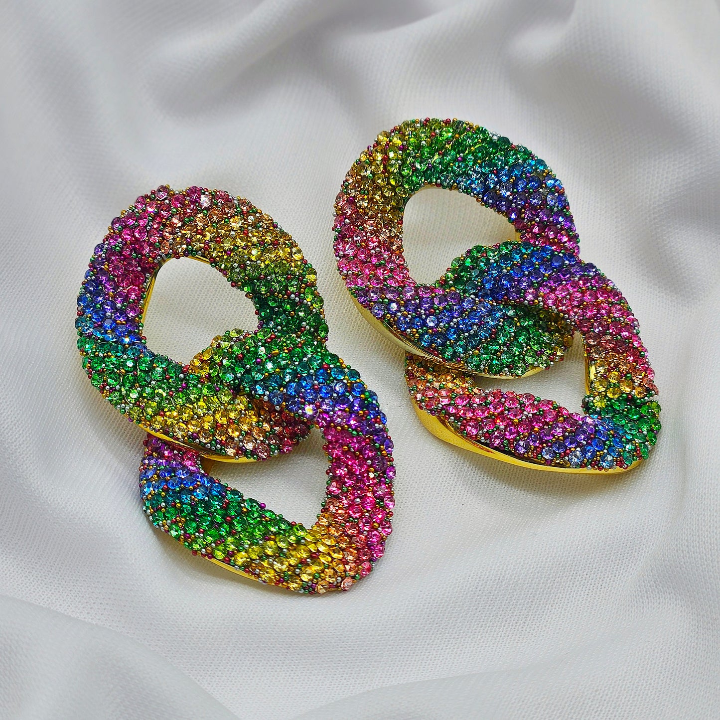 multicolour beaded earring /carnival earring