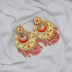 peach chand earring for women and girls