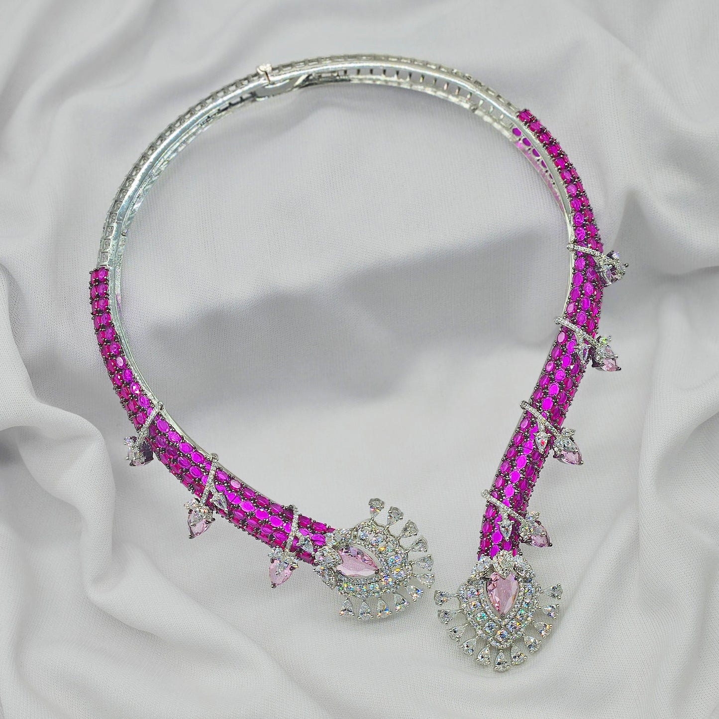 Royal Sapphire bliss premium bling necklace