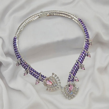 Royal Sapphire bliss premium bling necklace