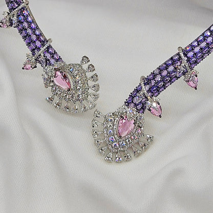 Royal Sapphire bliss premium bling necklace