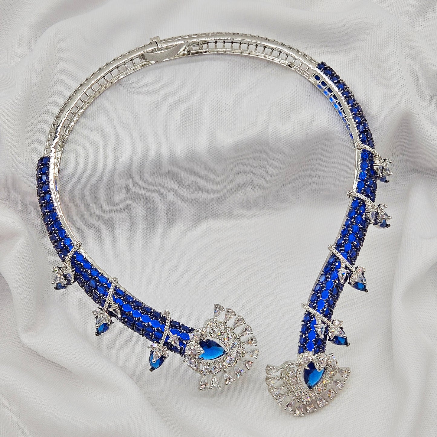 Royal Sapphire bliss premium bling necklace