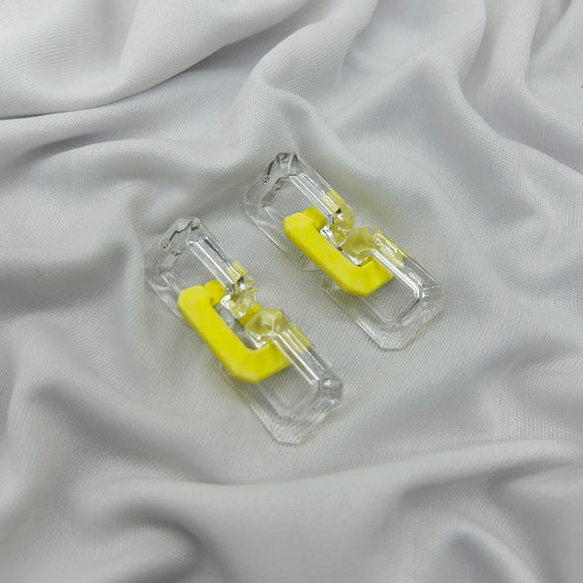 dual joint of acrylic trending earring