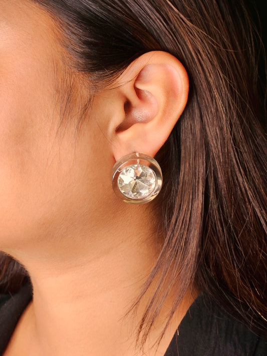 white daily wear earring /western earring