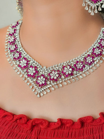 Eternal flower shaped with exiquisite earring BLING SET