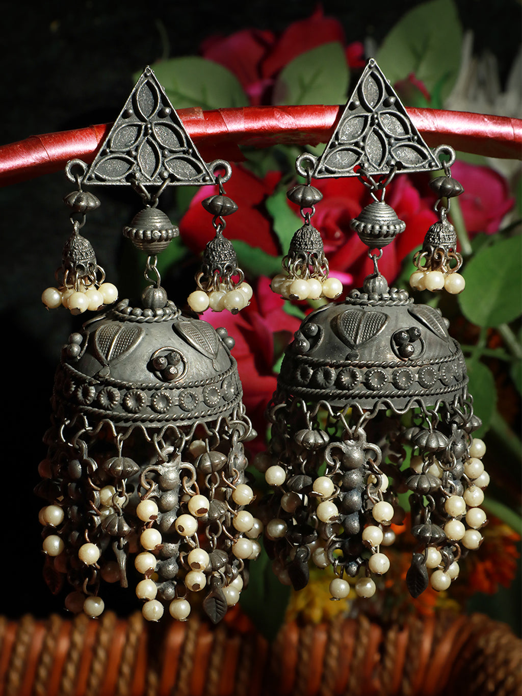 SURMA JHUMKI PEARL