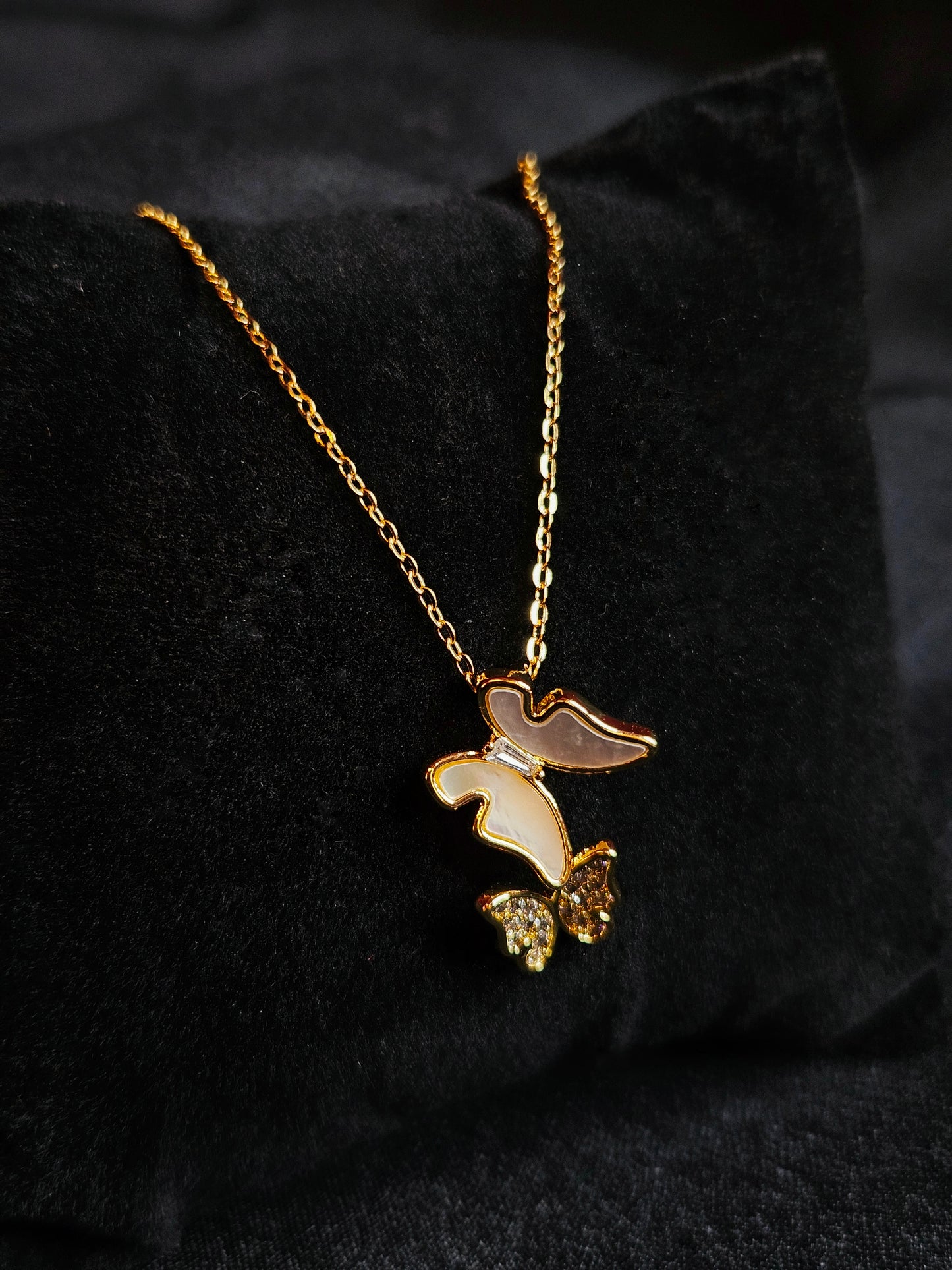 Golden Butterfly Pendant Set /Arthave Collection