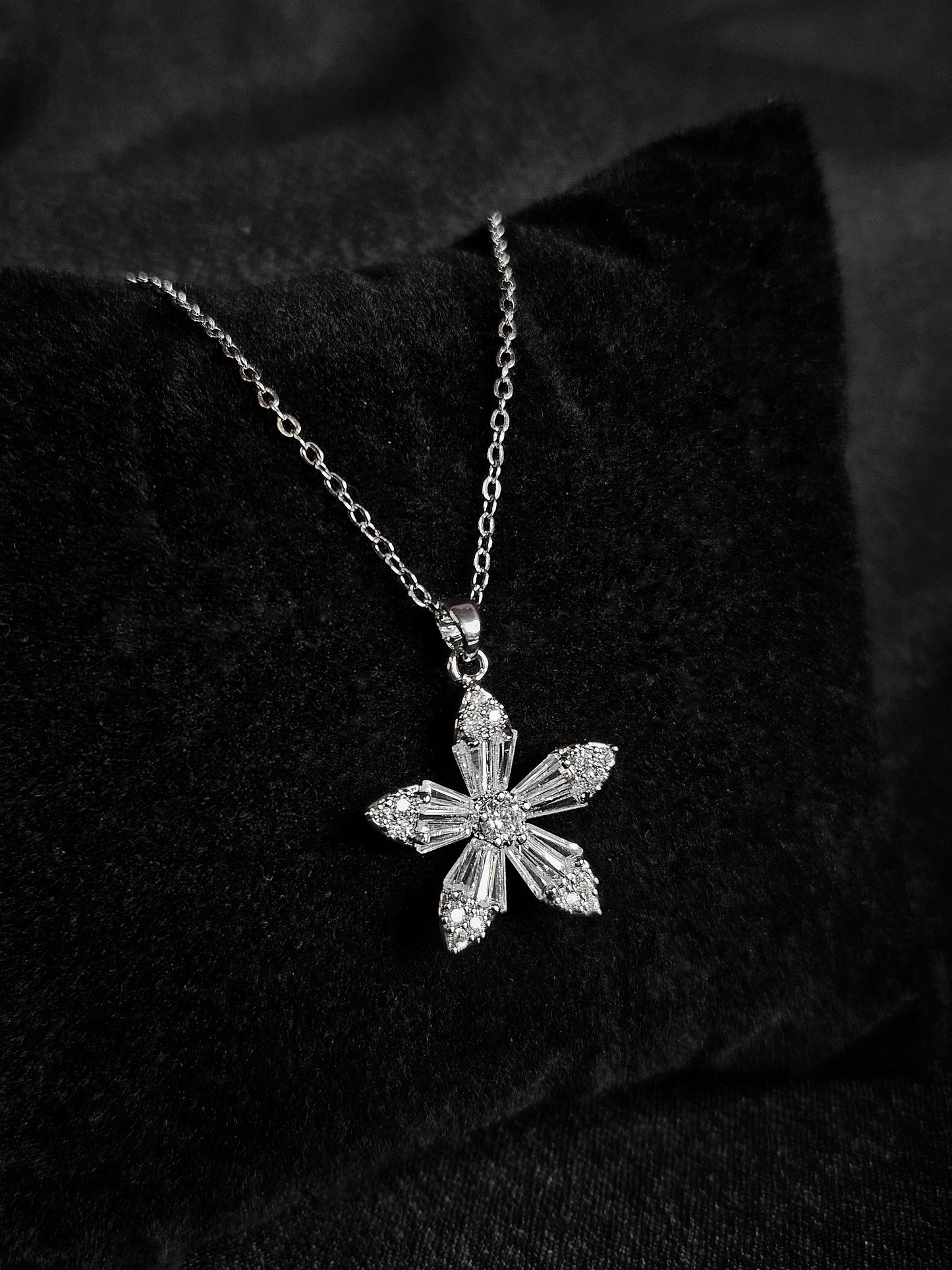 Silver Flower Pendant Set / Arthave Collection