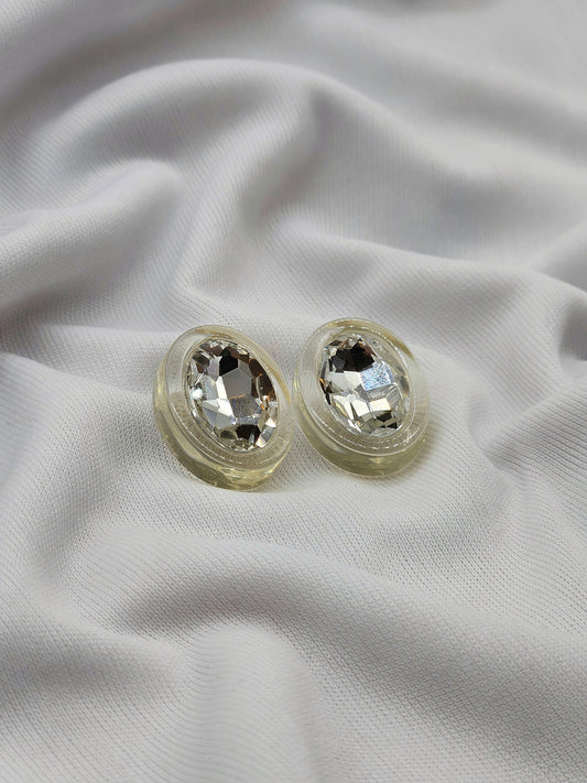 circle shape white trending earring /western earring