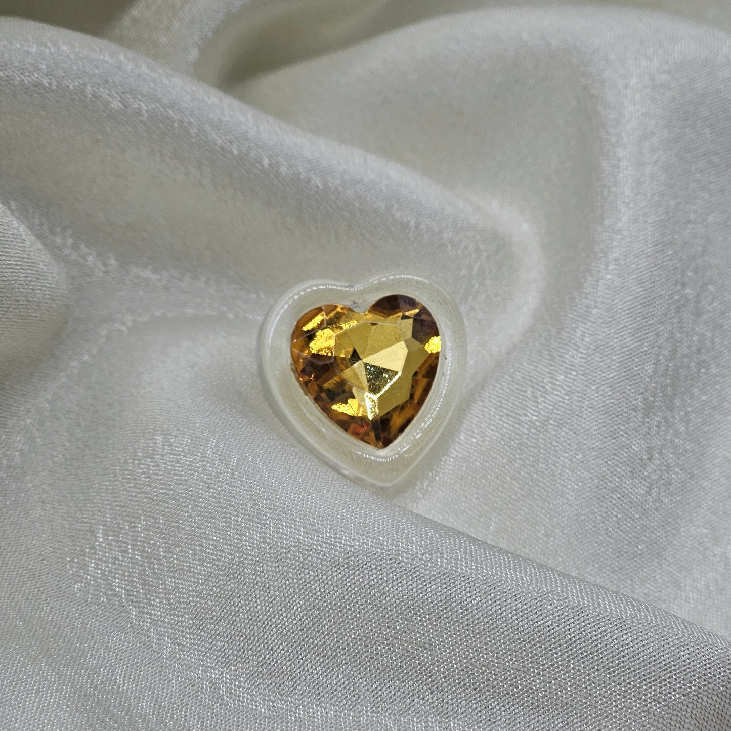 yellow heart shape earring /western earring