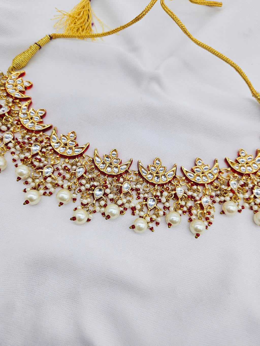 Indriya demifine  RedKundan red  Set