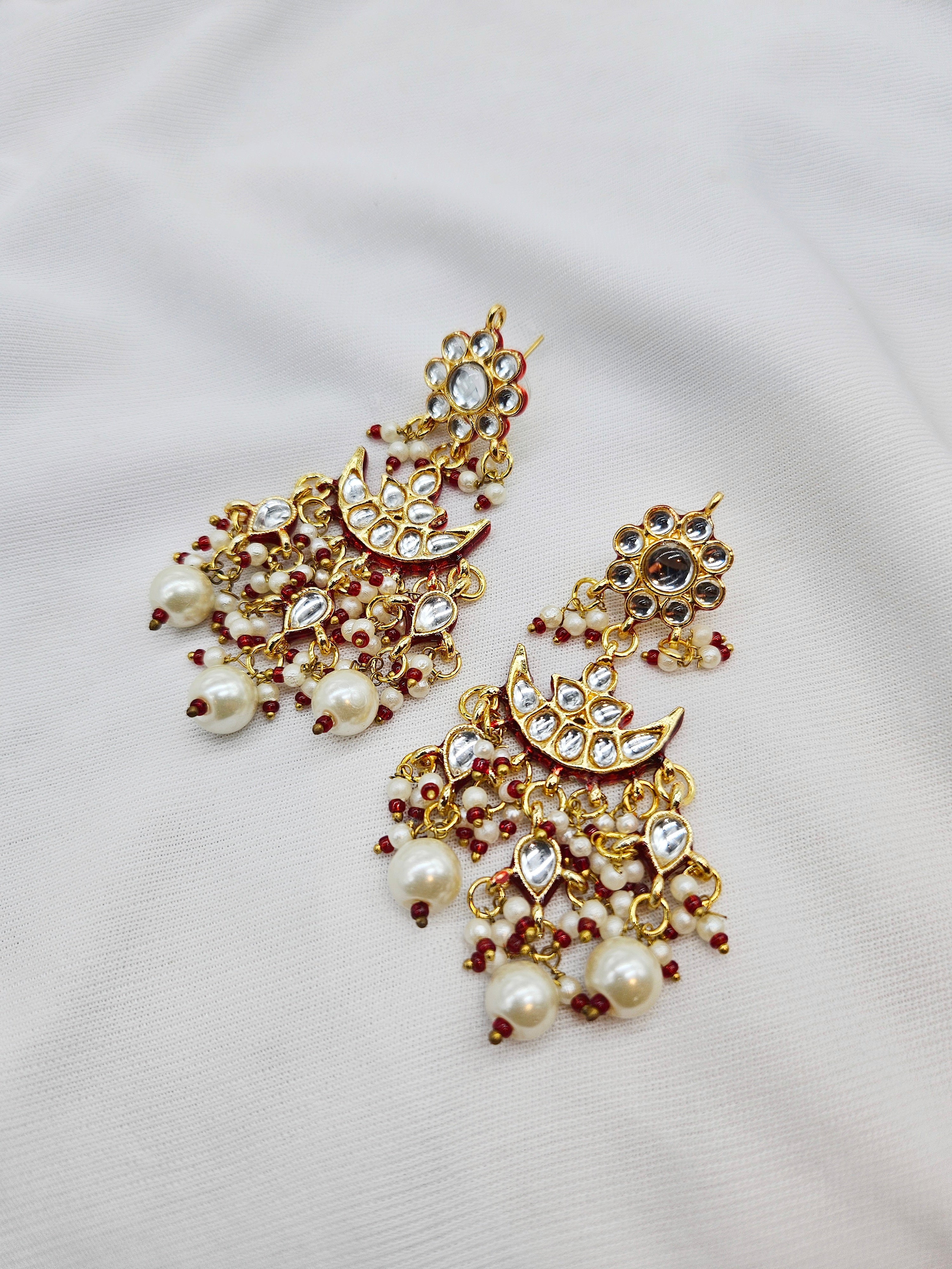 Indriya demifine  RedKundan red  Set