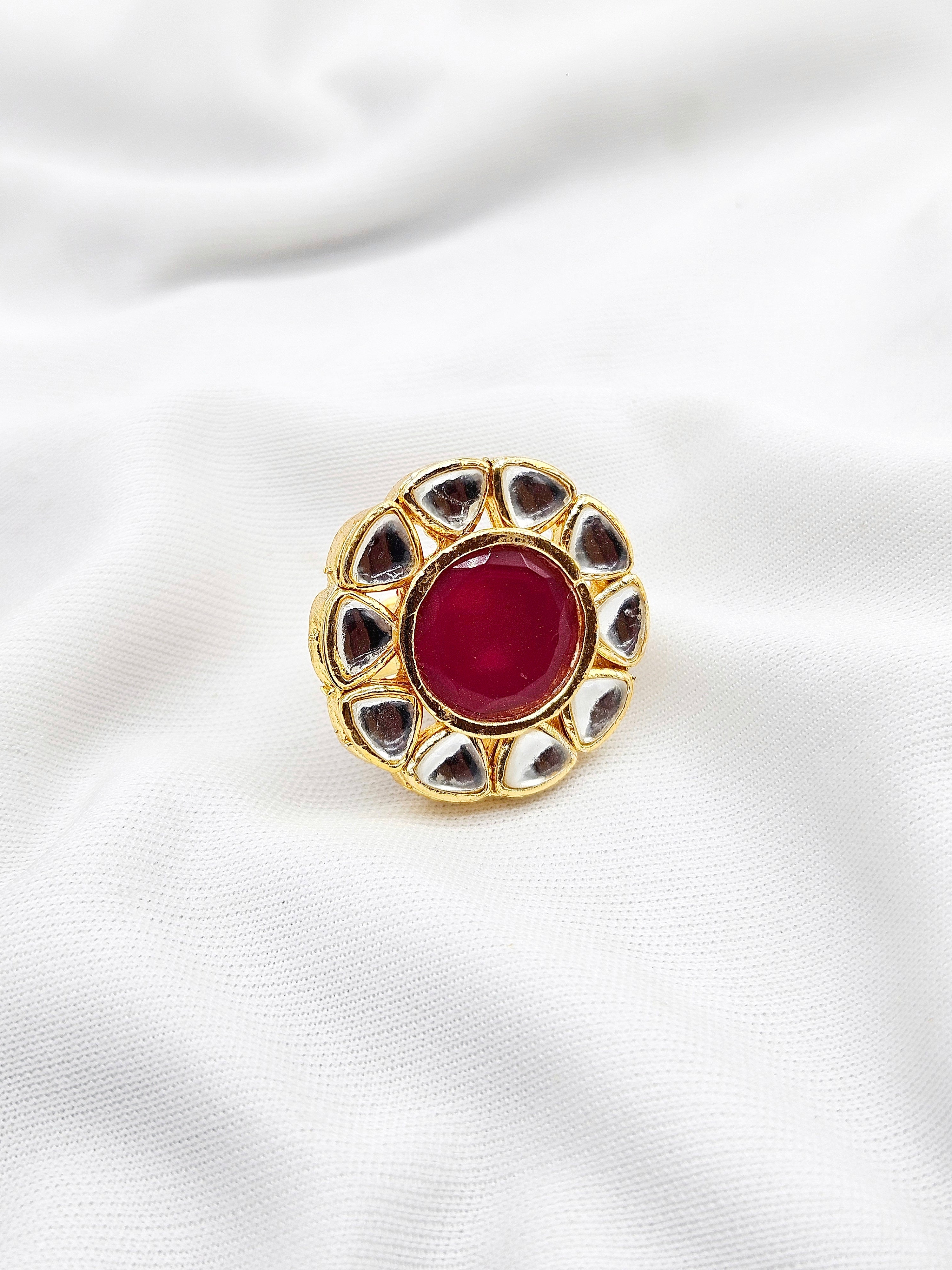 Lalithaa demifine bridal Kundan Ring