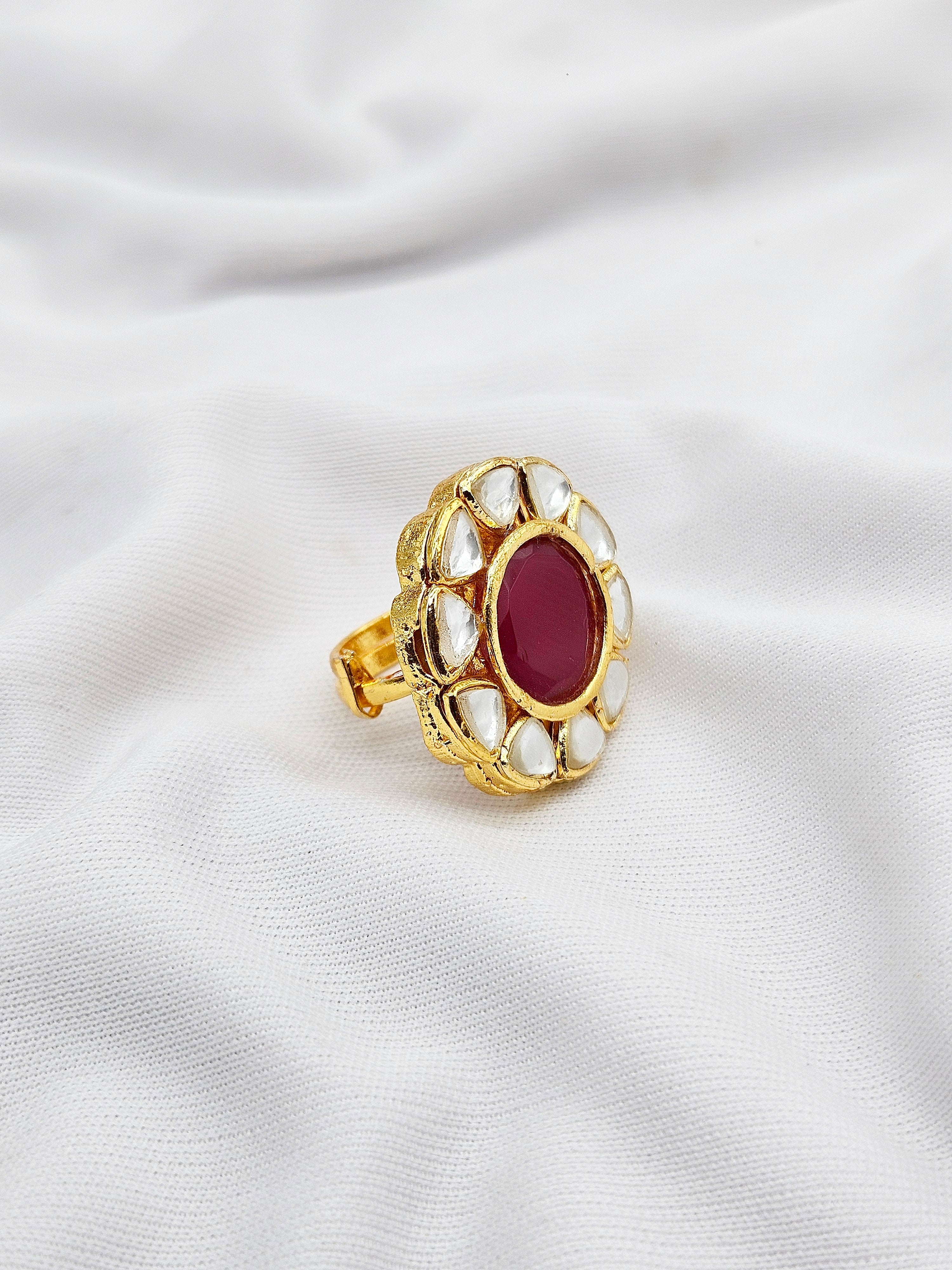 Lalithaa demifine bridal Kundan Ring