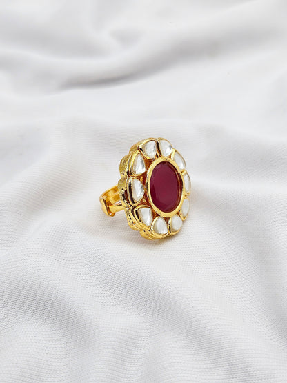 Lalithaa demifine bridal Kundan Ring