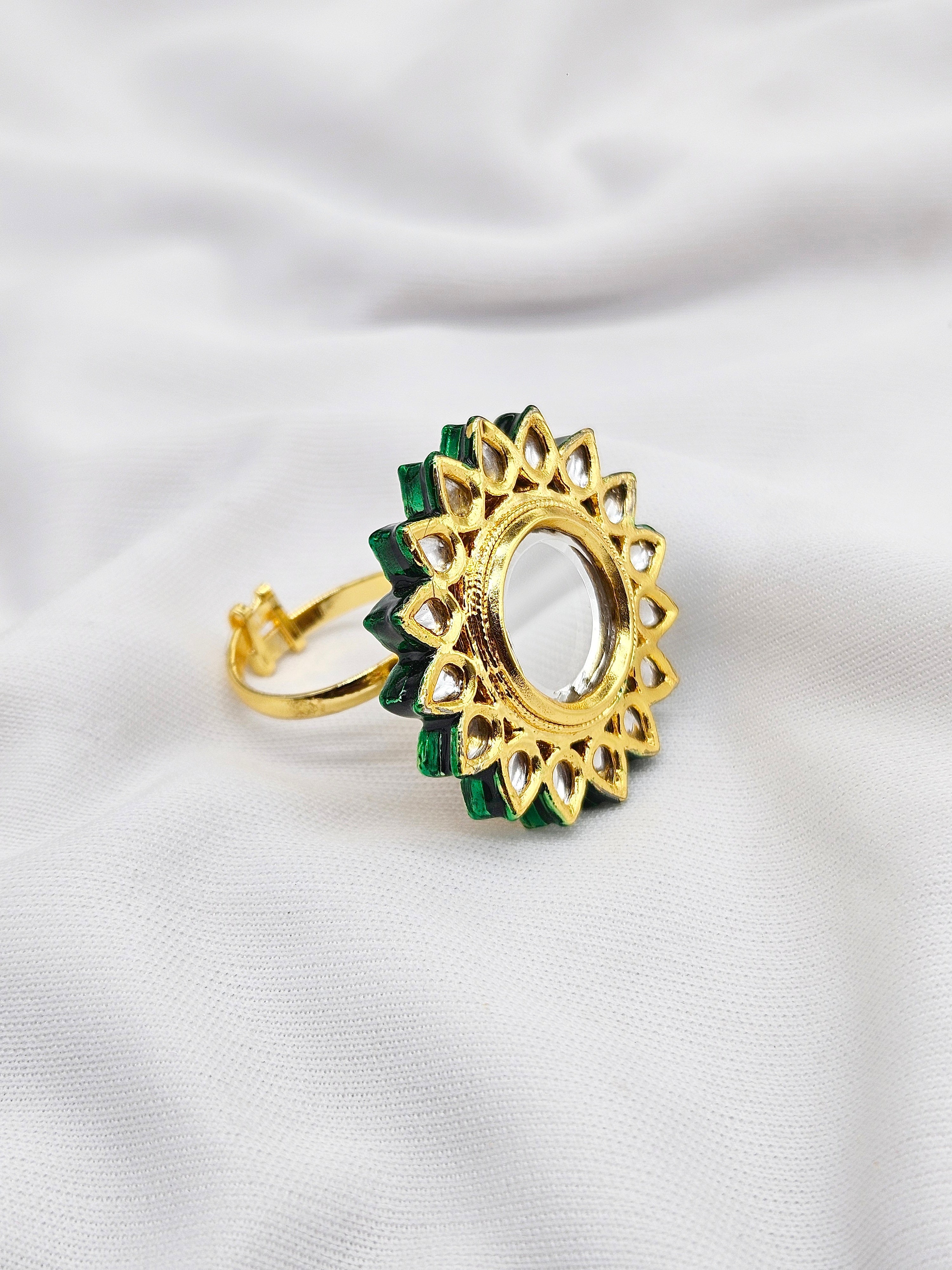 Lalithaa demifine  bridal Kundan Ring 004