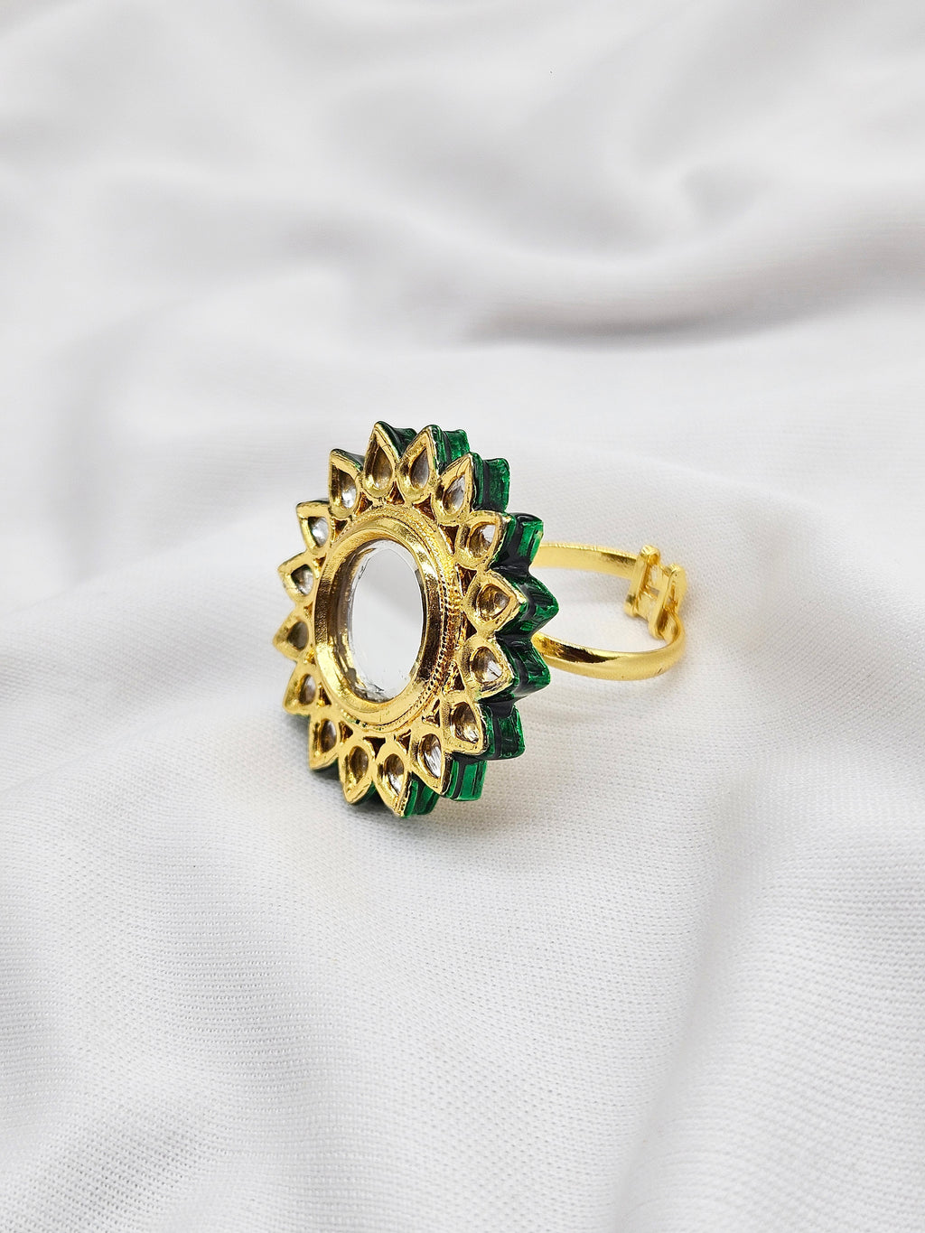 Lalithaa demifine  bridal Kundan Ring 004