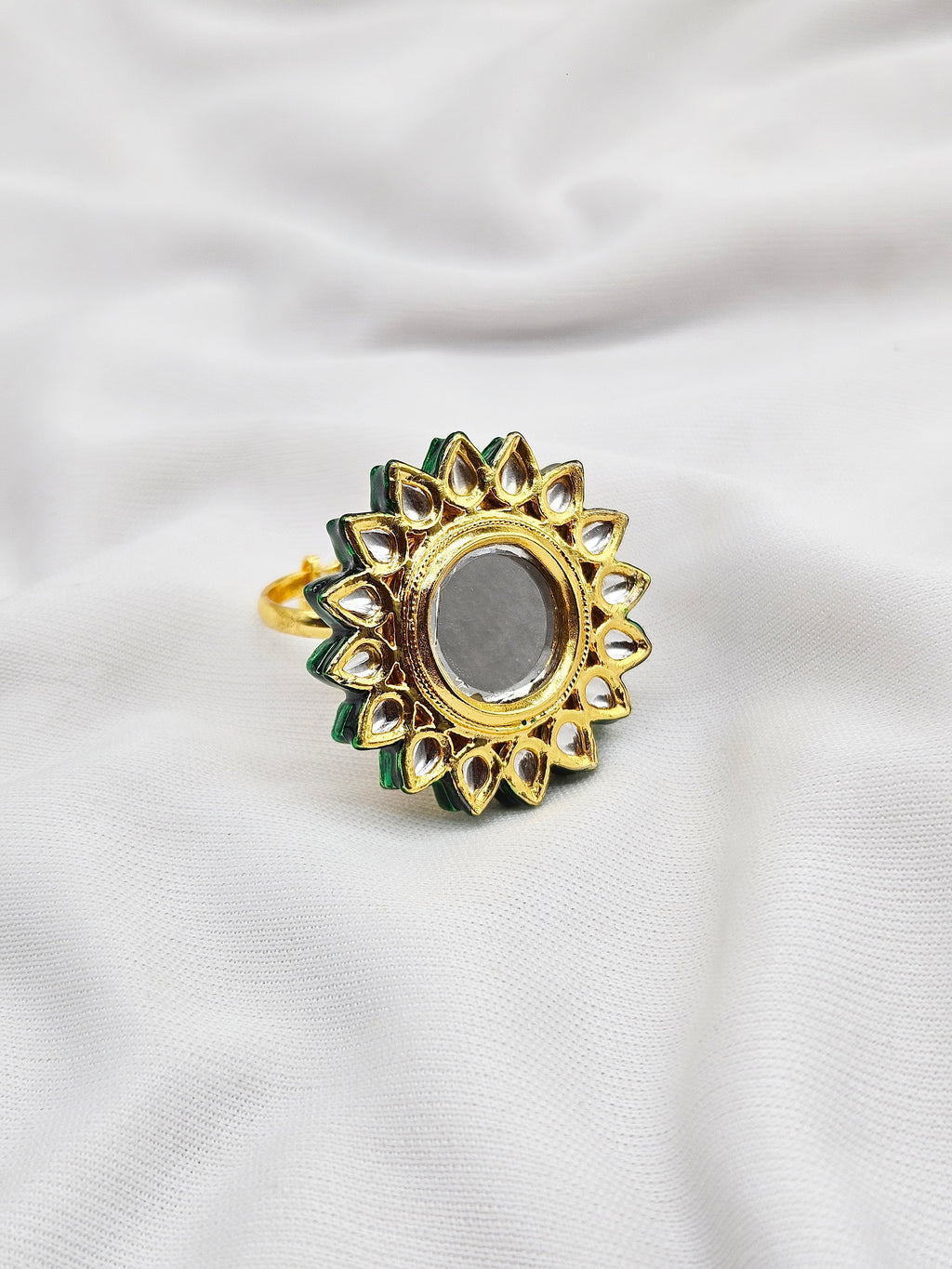 Lalithaa demifine  bridal Kundan Ring 004